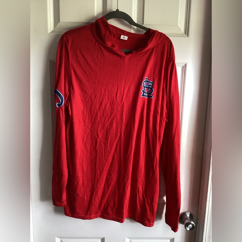 Men’s St Louis Cardinals XL Red Long Sleeve Hoodie with Logo